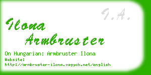 ilona armbruster business card